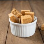 Pacoca,Is,A,Brazilian,Peanut,Sweet.,On,A,White,Bowl