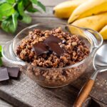 Chocolate,Oatmeal,Or,Oat,Porridge,With,Chocolate,On,Top,Served