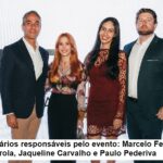 Os empresários responsáveis pelo evento Marcelo Ferola, Mariana Ferola, Jaqueline Carvalho e Paulo Pederiva