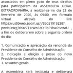 EDITAL DE CONVOCAÇÃO DA 4º ASSEMBLEIA GERAL EXTRAORDINÁRIA DO INSTITUTO DE DESENVOLVIMENTO DO BRICS – IDBRICS O Instituto de Desenvolvimento do BRICS – IDBRICS